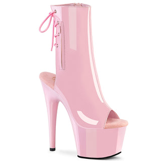 pleaser adore-1018 baby pink open toe and heel platform pole boots