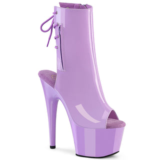 pleaser adore-1018 lavender open toe and heel platform pole boots