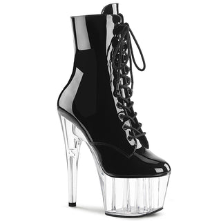 pleaser adore-1020 black-clear platform