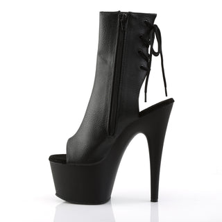 inner side view of pleaser adore-1020 black matte pole boots
