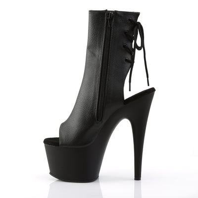 inner side view of pleaser adore-1020 black matte pole boots
