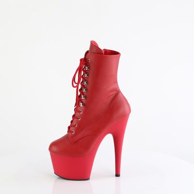 pleaser adore-1020 red matte pole boots