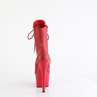 pleaser adore-1020 red matte pole dancing platform boots