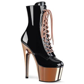 pleaser adore-1020 rose gold chrome platform pole boots