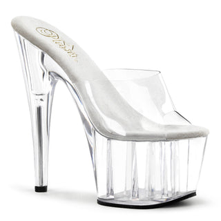 pleaser adore-701 clear platform slides