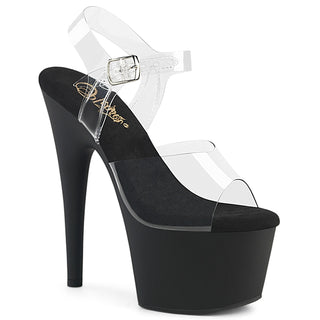 pleaser adore-708 black matte pole sandals