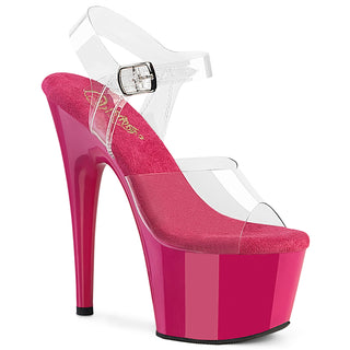 pleaser adore-708 hot pink pole sandals