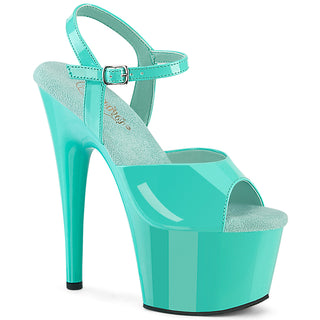 pleaser adore-709 aqua platform pole heels