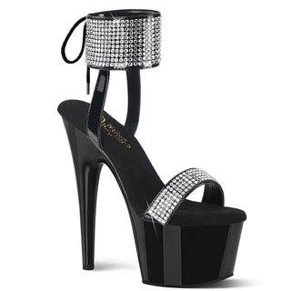 pleaser adore-770 rhinestone ankle cuff platform heels