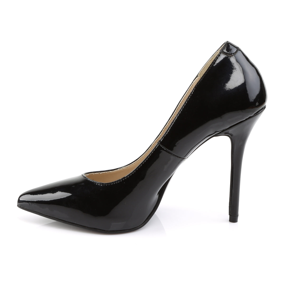 pleaser amuse-20 black patent outside