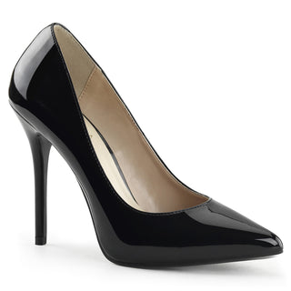 pleaser amuse-20 black patent large size classic stilettos