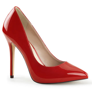 pleaser amuse-20 5 inch heel red classic pumps
