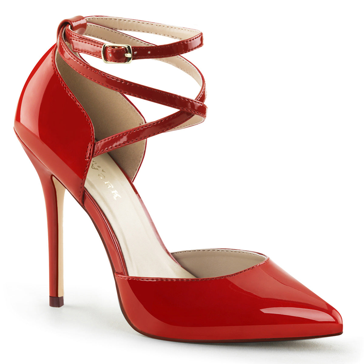 pleaser amuse-25 pleaser red dorsay heels