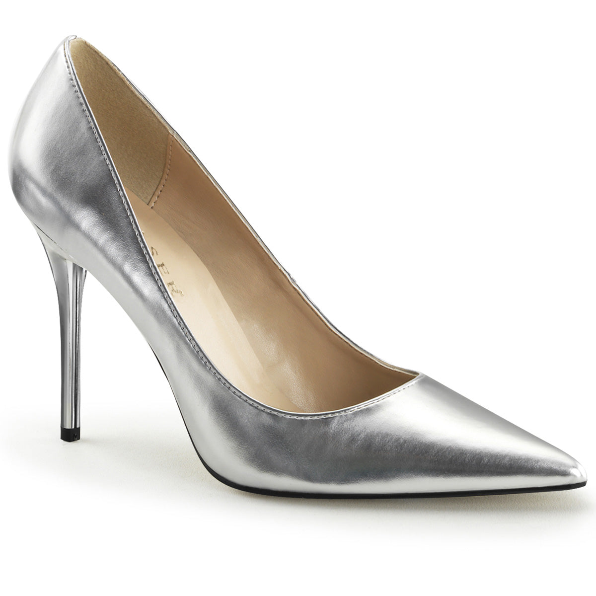 pleaser classique-20 silver classic stiletto pumps