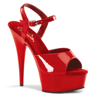 pleaser delight-609 red platform heels
