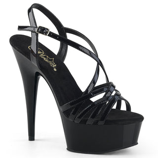 pleaser delight-613 criss cross open toe platform heels