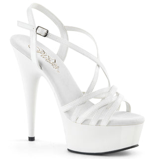 pleaser delight-613 white platform heels