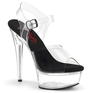 pleaser excite-608 clear platform