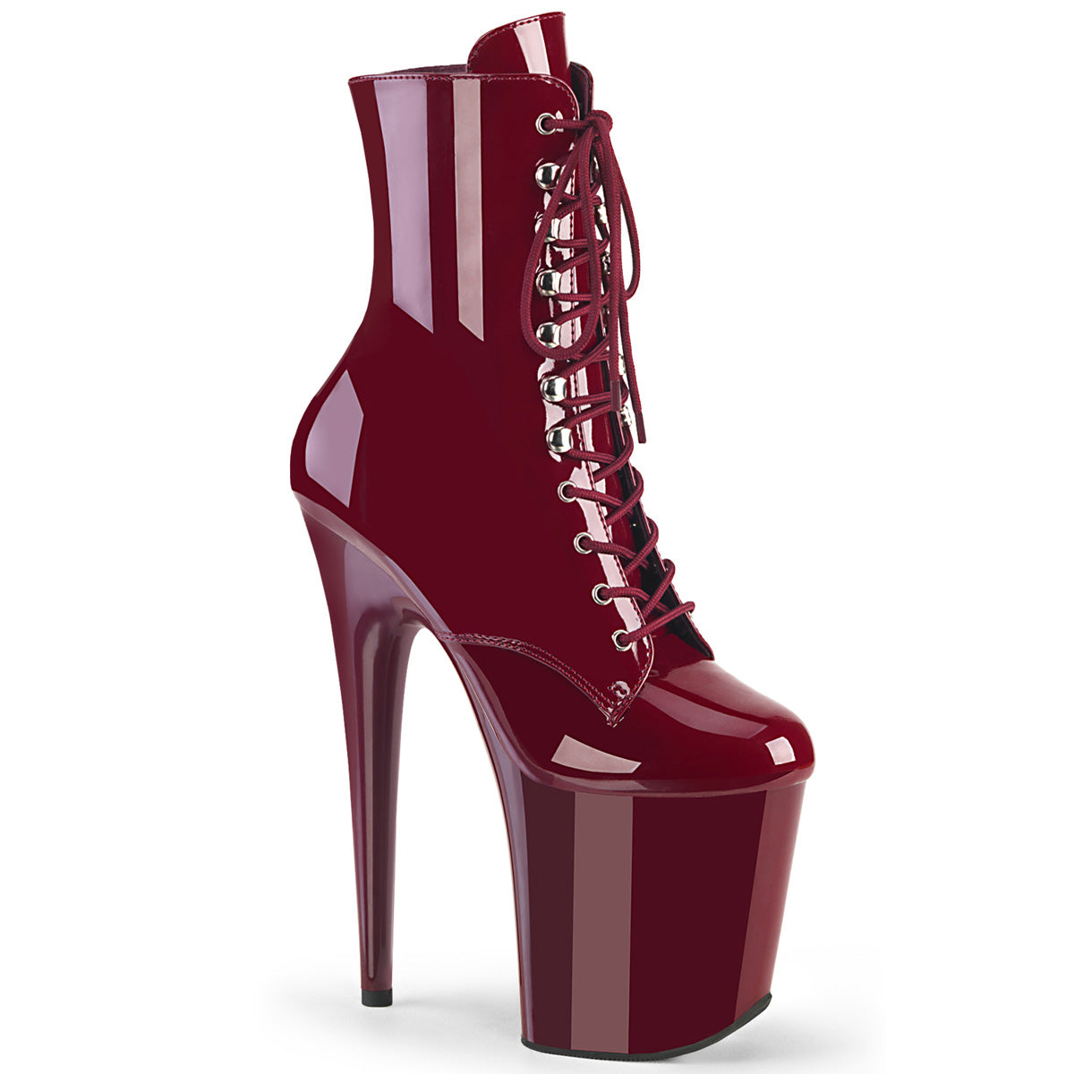 pleaser flamingo-1020 burgundy pole boots