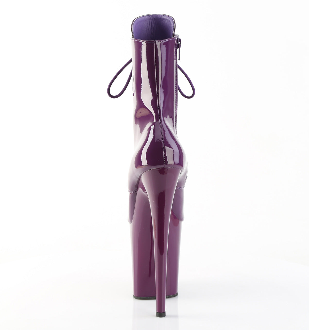 pleaser flamingo-1020 purple pole dancing boots back view