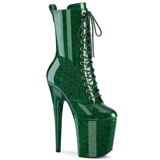 pleaser flamingo-1040gp emerald green pole dancing boots