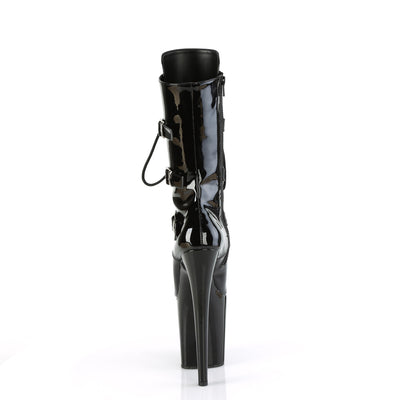 pleaser flamingo-1053 black patent mid-calf pole boots back side