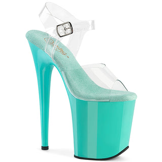pleaser flamingo-808 aqua platform heels