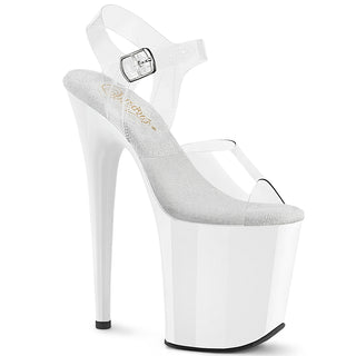 pleaser flamingo-808 white platform pole heels