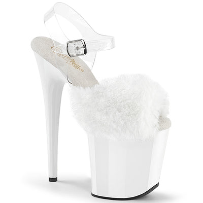 pleaser flamingo-808fur white