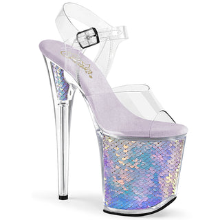 pleaser flamingo-808mc mermaid design pole shoes