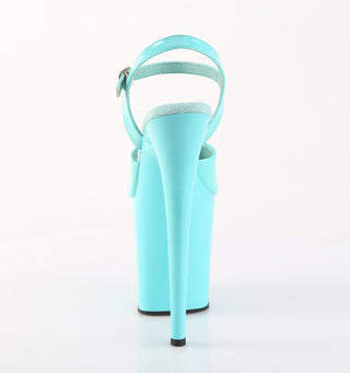 pleaser flamingo-809 aqua back view