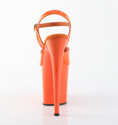 pleaser flamingo-808 orange back view