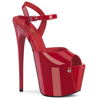 pleaser jubilant-09 red patent platform heels