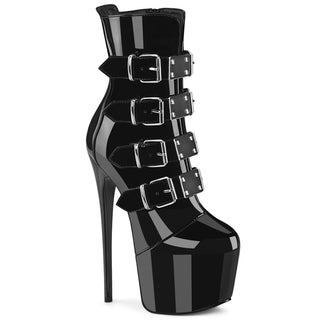 pleaser jubilant-1023 buckled platform pole boots