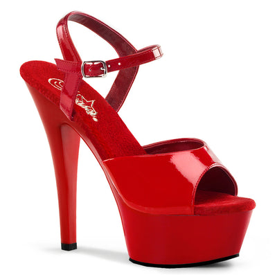 pleaser kiss-209 red pole sandals