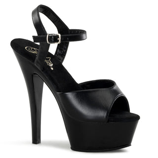 pleaser kiss-209 leather platform sandals