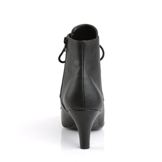 Black lace-up ankle boots back view