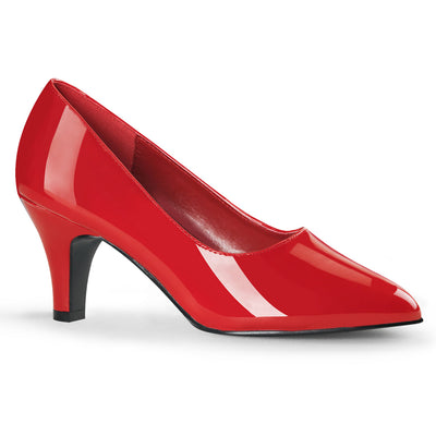 pleaser pink label large size red kitten heels