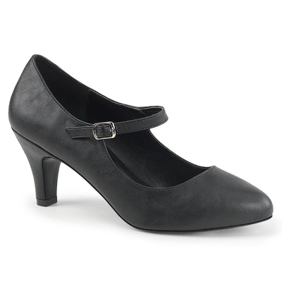 Pleaser pink label dirinv-440 black pu large size mary jane heels