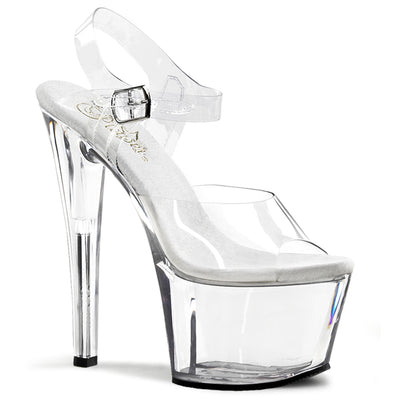 pleaser sky-308 clear platform heels