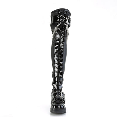 Punk over the knee boots Demonia Bratty-304