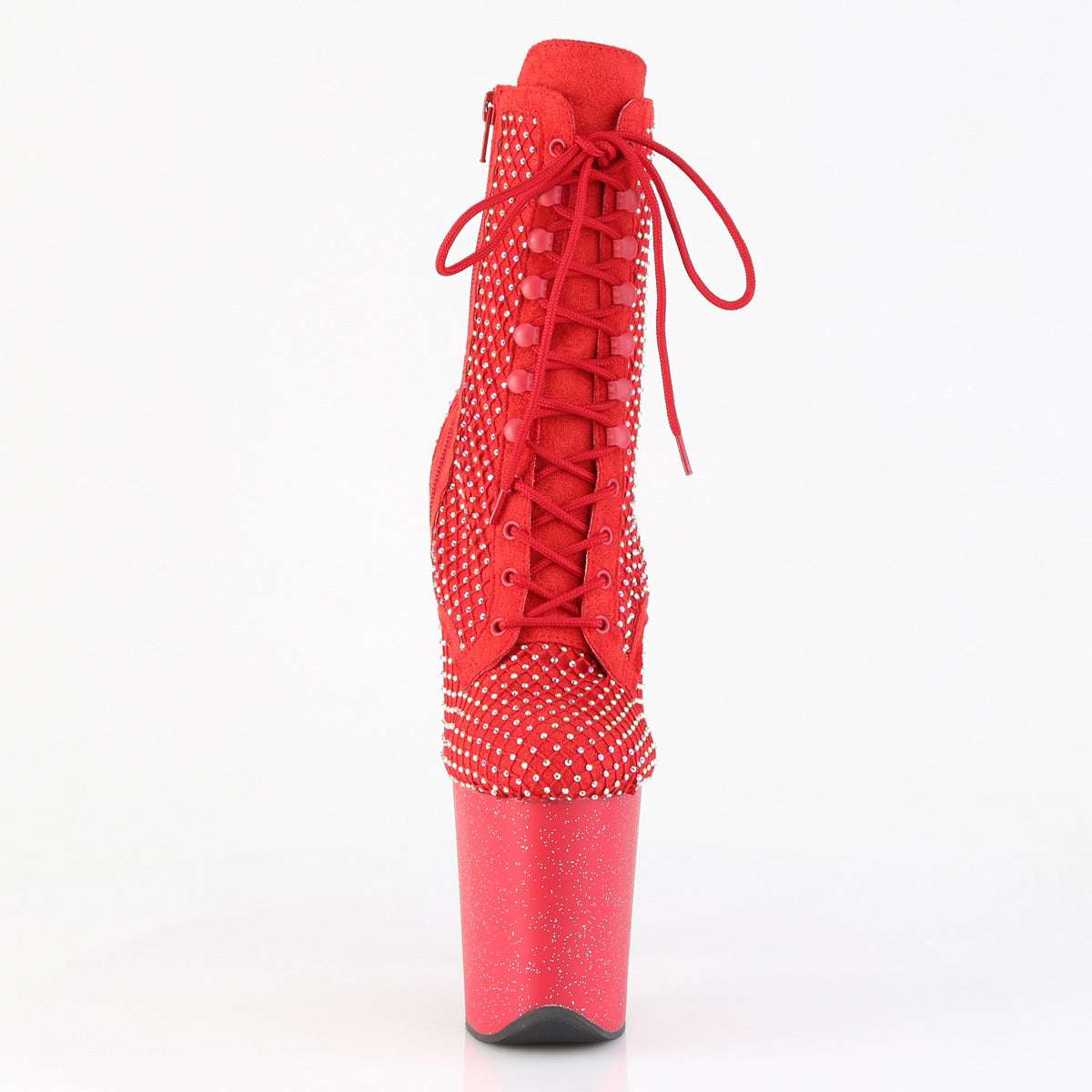 red 8 inch heel pole boots flamingo-1020rm