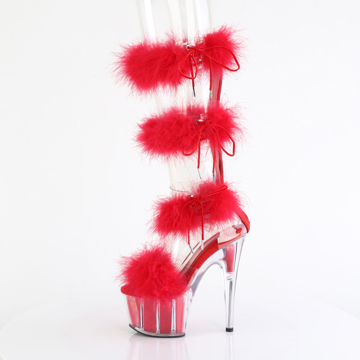 Red Marabou Boots - Adore-728F