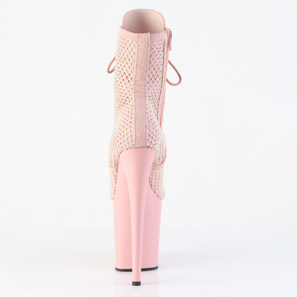 salmon color rhinestone pole boots flamingo-1020rm