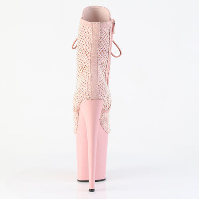 salmon color rhinestone pole boots flamingo-1020rm