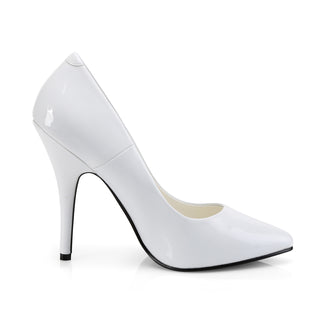 pleaser seduce-420 white heels inner side view