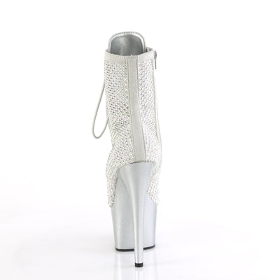 silver mesh rhinestone platform boots adore-1020rm