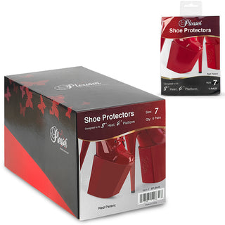 Red Patent Shoe Protectors for 8 Inch Platform Heels