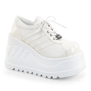Stomp-08-1 Off White Wedge Platform Sneakers