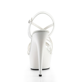white criss cross platform sandals delight-613